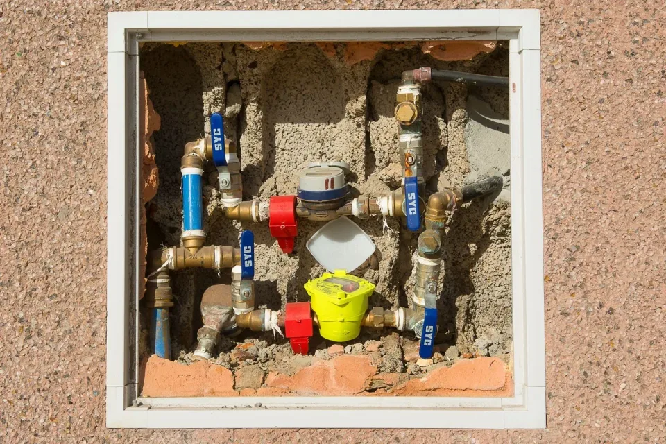 Water Meter — Plumbing Infrastructure — Water Meter, Ball Valve, Copper Pipe, Plumbing Infrastructure, Low Water Pressure Re…